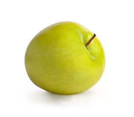 Green apples isolated on white background