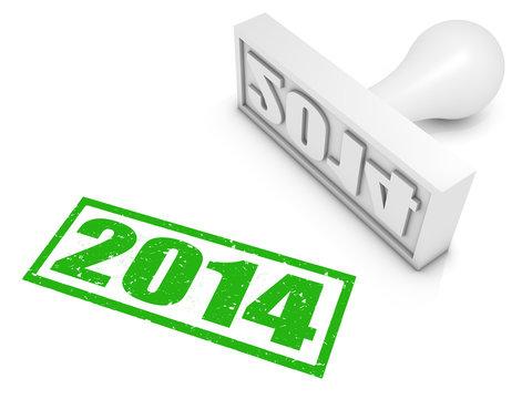 Year 2014 Rubber Stamp