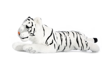 Stofftier: Weißer Tiger oder Königstiger freigestellt