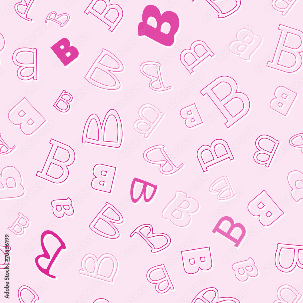 Fototapete seamless pattern with character b