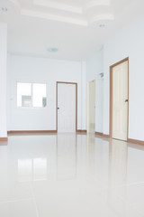 New home white hallway