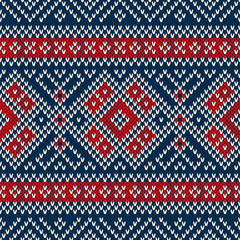 Winter Holiday Seamless Knitted Pattern