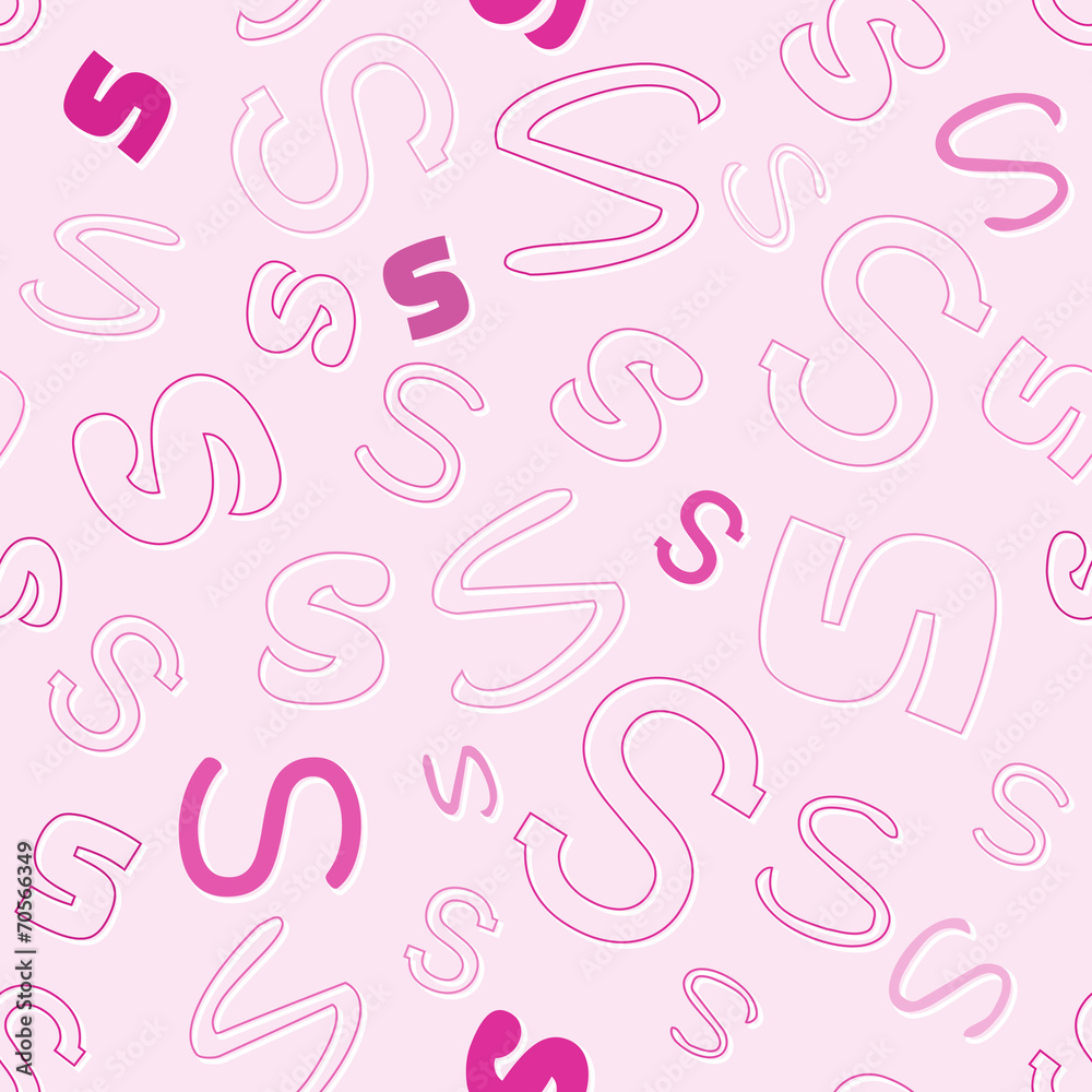 Fototapete seamless pattern with character s
