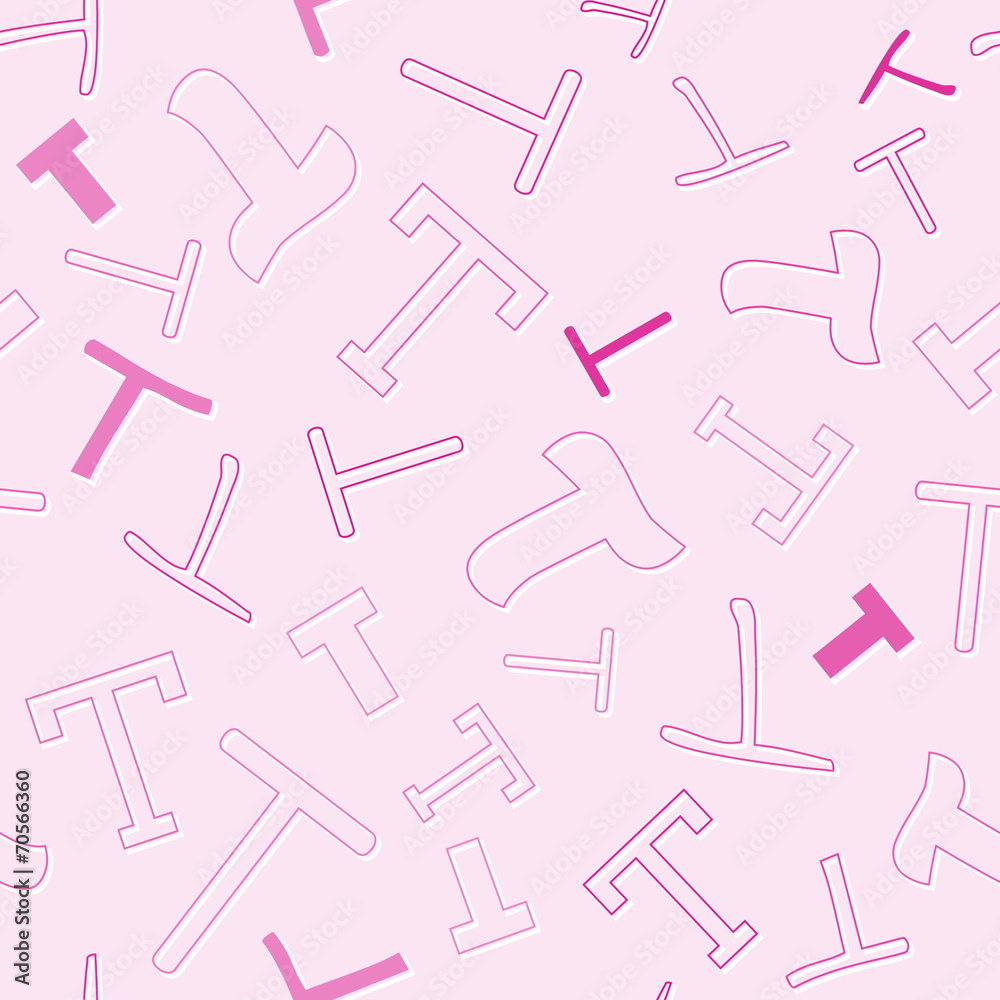 Fototapete seamless pattern with character t