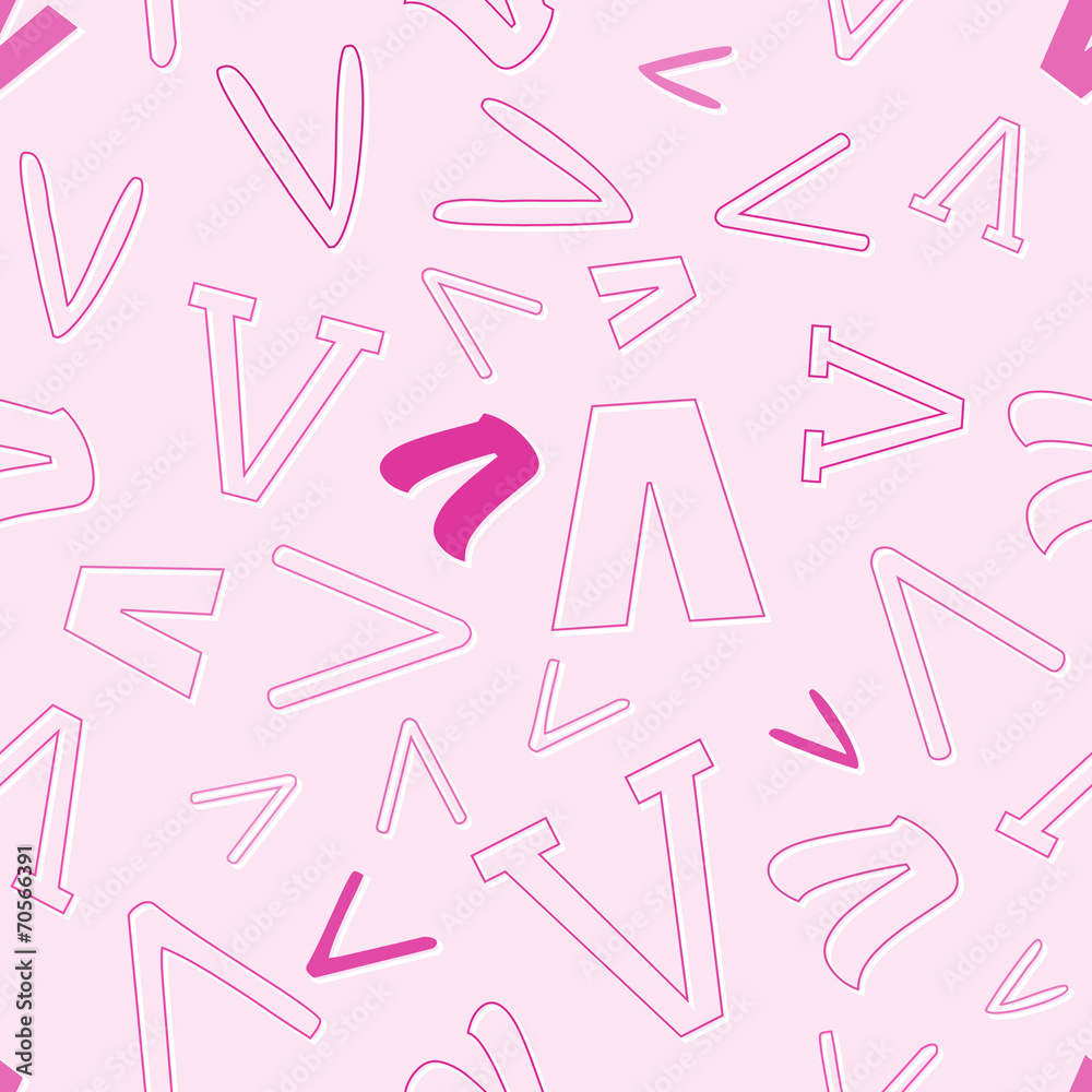 Fototapete seamless pattern with character v