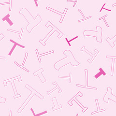 seamless pattern with character T