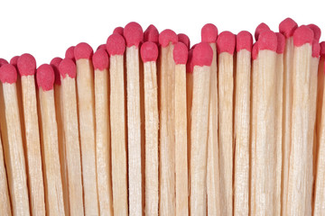 Red match on a white