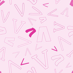 seamless pattern with character V