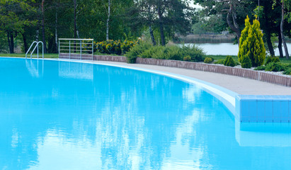 Outdoor swimming pool view
