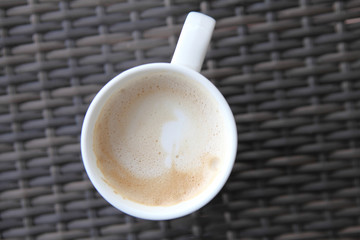 coffee on wood background