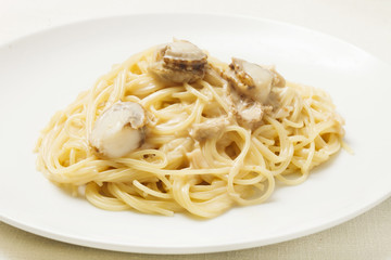 帆立のクリームパスタ