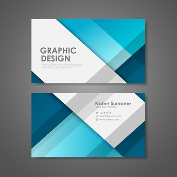 creative business card template in blue