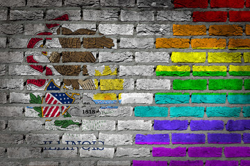 Dark brick wall - LGBT rights - Illinois
