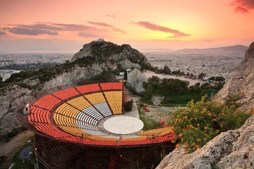 Fotobehang Open air theatre, Athens. © milangonda