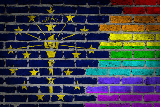 Dark brick wall - LGBT rights - Indiana