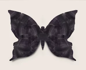 Fotobehang Surrealisme Donkere vlinder