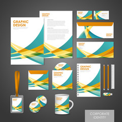 abstract modern corporate identity set template
