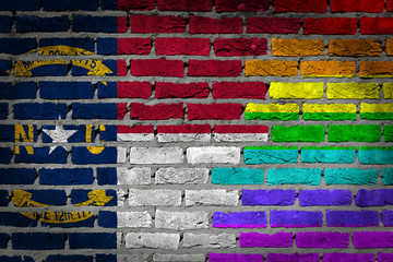 Dark brick wall - LGBT rights - North Carolina