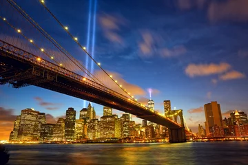 Fototapete Rund New York City Manhattan in memory of September 11 © Oleksandr Dibrova