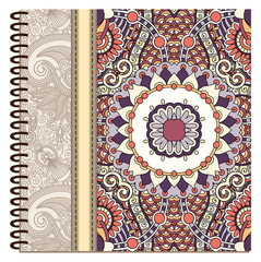 design of spiral ornamental notebook cover