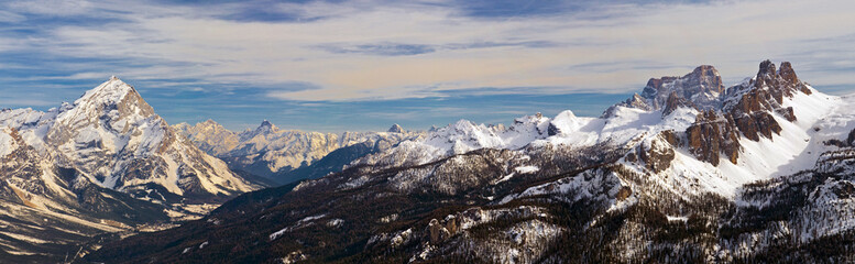 Dolomites Mountain in Winter, Italy