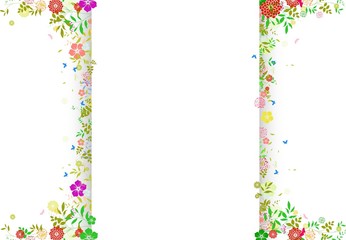 Decoration of Flower spring background with space for text