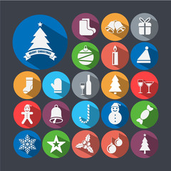 Christmas icons vector set.