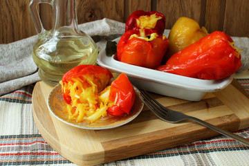 Stuffed cabbage peppers, ready to eat..