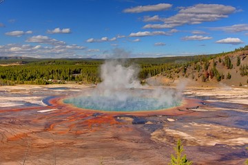 Grand Prismatic Spring In Yellowstone