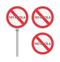 No Ebola sign - isolated