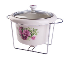 pot. casserole in the background.