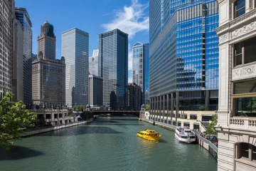 Crédence de cuisine en verre imprimé Chicago Vue sur la rivière Chicago