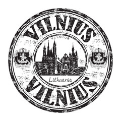 Obraz premium Vilnius grunge rubber stamp