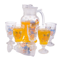 orange juice on a background