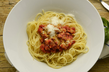 Spaghetti alla salumiera Cucina italiana Food Expo 2015 Milano