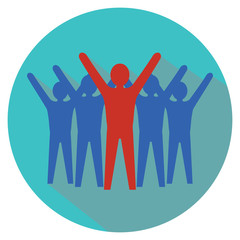 Leadership concept. Team success.