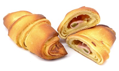 croissant with ham