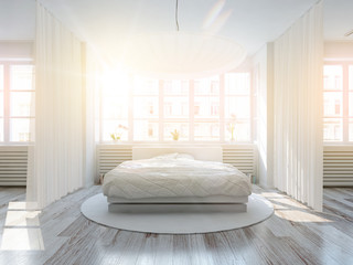 schlafzimmer in der Morgensonne