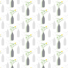 flower in a vase seamless pattern