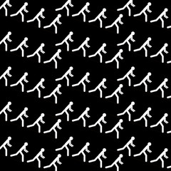 Running Man seamless pattern