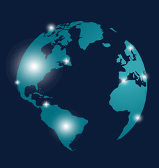 Modern globe design, vector illustration.