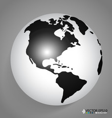 Modern globe. Vector illustration.