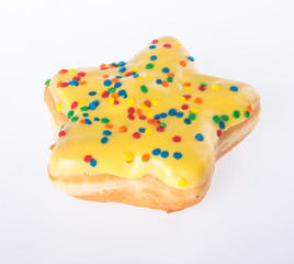 star shape donut on background