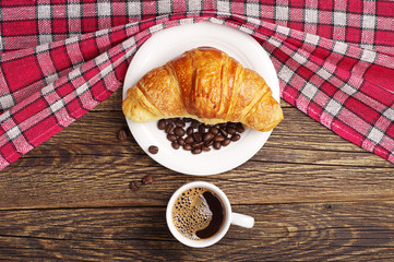 Coffee with croissant