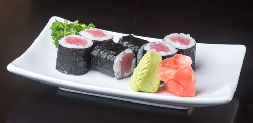 japanese cuisine. sushi on the background