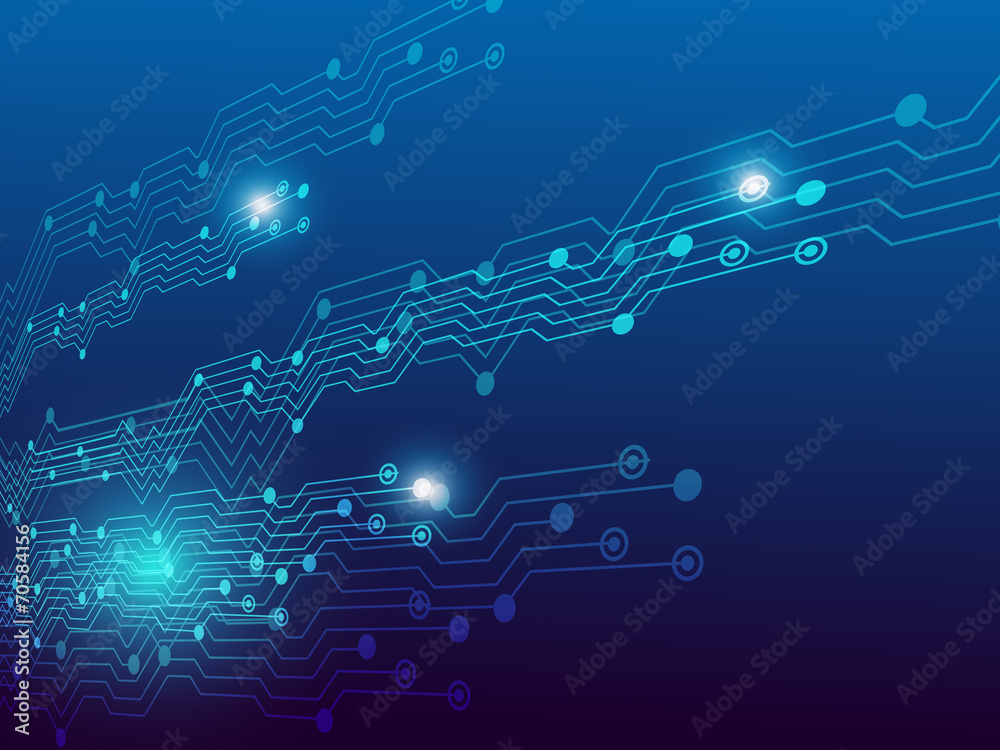 Poster circuit pattern technology abstract vector background