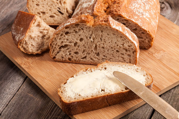 Slice of bread.