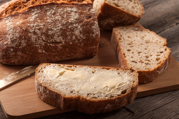 Slice of bread.