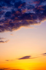Sky background on sunset
