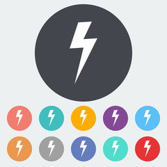 Lightning single icon.